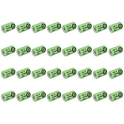 #ad 32x Exell 1.2V 1100mAh NiMH 2 3A Rechargeable Battery Flat Top Cell USA Ship $77.95