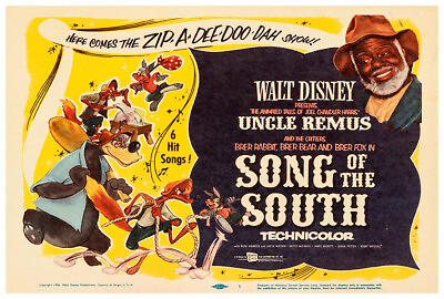 #ad Song of the South Disney Movie Poster Vintage US Version #1 $14.99