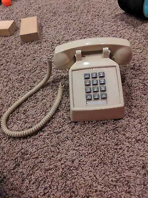 #ad Cortelco 2500 44 MBA 20 M 9 89 2500 Desk Phone Cream Colored Vintage 1989 $20.49
