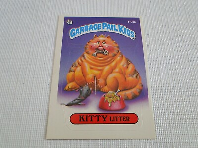 #ad 1986 Topps Garbage Pail Kids Kitty Litter 159b Card $4.50