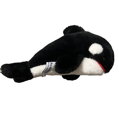 #ad Vintage 1992 Sea World Shamu Killer Whale Orca 10quot; Plush Stuffed Toy $9.99
