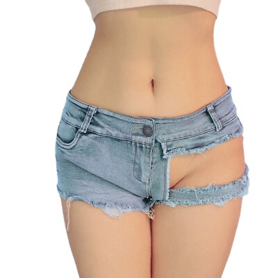 #ad Lady Sexy Hot Pants Stretch Denim Shorts Low Waist Mini Jeans Night Bar Clubwear $20.60