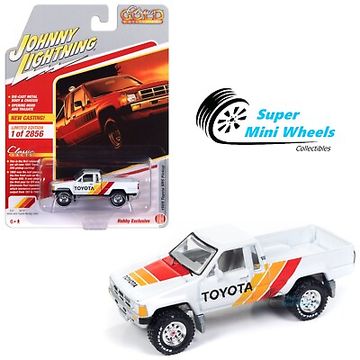 #ad Johnny Lightning 1:64 1985 Toyota SR5 Pickup White – Classic Gold $12.99