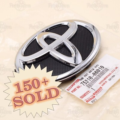 #ad 7531006010 Genuine 12 17 Toyota Front Radiator Grille Symbol Badge Black Silver $40.05