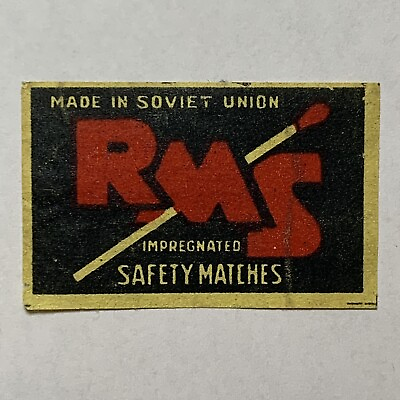 #ad SOVIET UNION VINTAGE RMS MATCHBOX LABEL IMPREGNATED $71.56