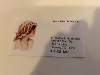 #ad 100 White GLOSSY Col Business Cards.  1 side. $12.00