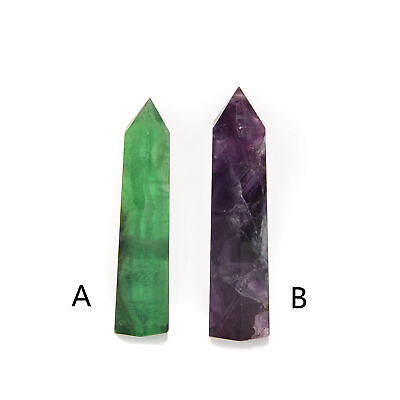 #ad Green Purple Fluorite Tower Point Size 90mm 110mm $17.49