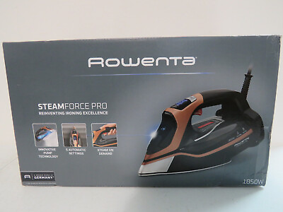 #ad Rowenta Steam Force Pro Stainless Steel Iron Soleplate 1850 Watts Copper NEW $99.99