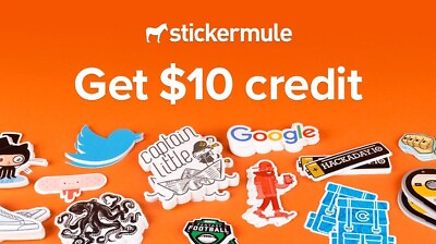#ad Free $10 US rebate stickermule new customers : get custom stickers and objects $0.99