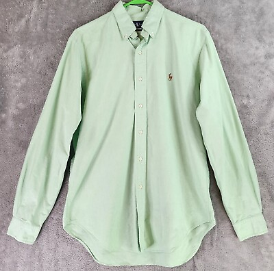 #ad Ralph Lauren Yarmouth Shirt Mens 15.5 34 35 Oxford Green Preppy Classic Fit $21.99