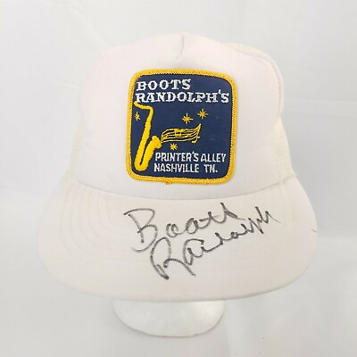 #ad Vtg Boots Randolph Signed Invitational Rare Snapback Baseball Cap Hat Saxophone $41.66