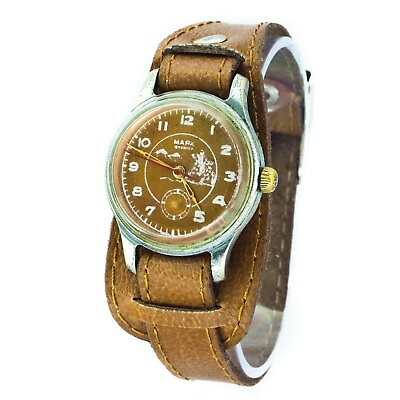#ad 1Mchz Majak Soviet Vintage Mechanical Wristwatch Watch Antique USSR Russian Rary $65.00