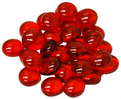 #ad CHX01124 Chessex Manufacturing Crystal Red Glass Stones in 5.5` Tube 40 $8.35