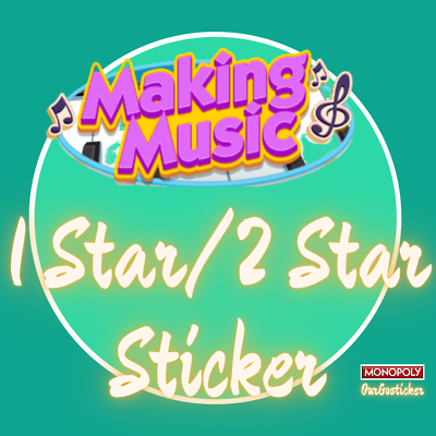#ad Monopoly Go 1 Star amp; 2 Star Sticker Card 🌟🌟 AU $2.99