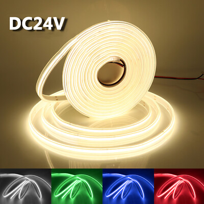 #ad 24V COB LED Strip Tape Lights Waterproof Outdoor Under Cabinet Room Decor 16.4ft $29.35