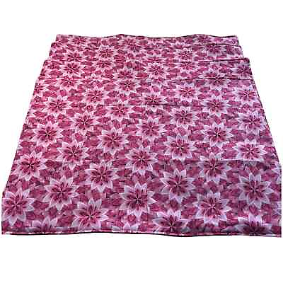 #ad 4 Quilted Placemat Set in Violet Floral Pattern on One Side and Solid Violet $18.45
