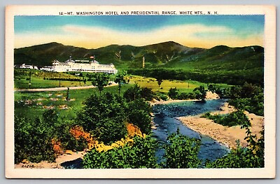 #ad Mount Washington Hotel Presidential Range White Mountains New Hampshire Postcard $12.00
