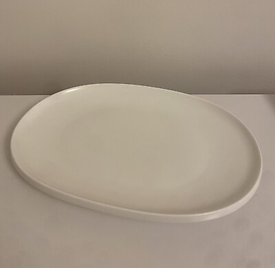 #ad DOWAN Oval Serving Platter Plate Dish White 12quot; x 8.5quot; EUC $10.00