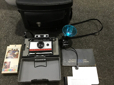 #ad Vintage Polaroid Camera Automatic 220 ManualCold Clip 268 Flash BULBS CASE $14.99