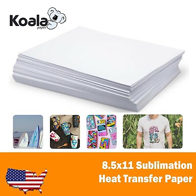 #ad Koala Sublimation Paper 8.5x11 115g for Inkjet Heat Transfer Mugs Tumblers $8.99