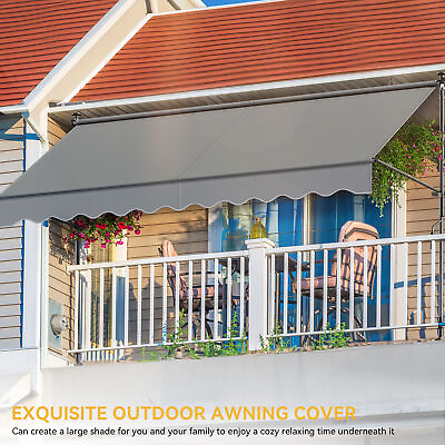 #ad 5#x27; 13#x27; Retractable Sunshade Shelter Patio Window Outdoor Awning for Doors $69.58