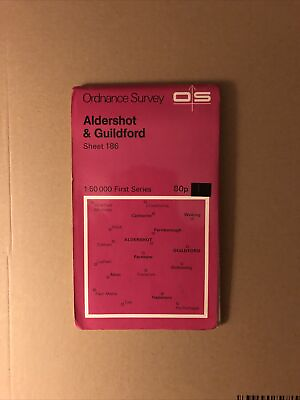 #ad Aldershot amp; Guildford Old 1974 Ordnance Survey OS Map First Series 186 Woking GBP 3.23