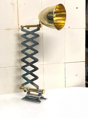 #ad Modern Scissor Style Vintage Wall Swing Arm Aluminum and Brass Stretchable Lamp $310.00