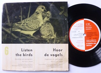 #ad Hans A Traber Listen The Birds 6 EP European Phono Club EPHT13 EX VG 1960 lamina GBP 8.51