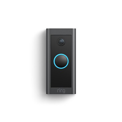 #ad Ring Doorbell Wired Black Video Doorbell 2 Way Talk NEW $37.99
