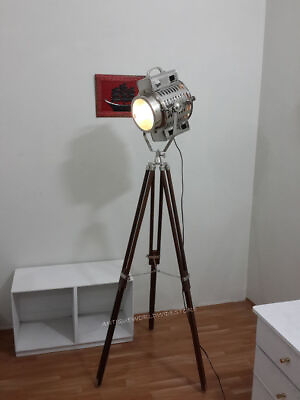 #ad Scene Old Style Marine Tripod Floor Lamp Search Light Home Decor $224.00