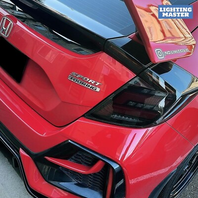 #ad Smoked Tail Lights Fits Honda Civic Hatchback Type R 2017 2021 LED Rear Lamps $256.74