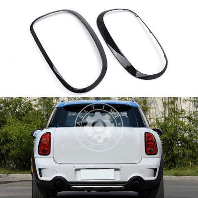 #ad Rear Tail Light Covers Trim Ring 2011 2016 For Mini Cooper Countryman R60 Black $50.99