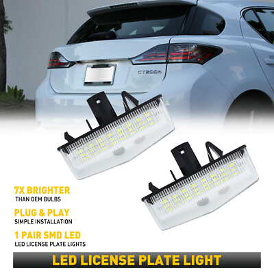 #ad 2X BRIGHTquot; quot;SUPER LED License Plate Light Housing 2016 2018 For Toyota New $14.99