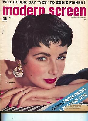 #ad Modern Screen Liz Taylor June Allyson Dick Powell Oct 1954 $42.00