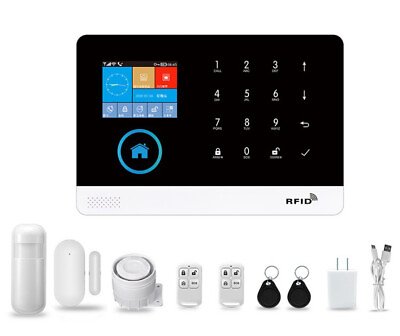 #ad Wireless WIFI 433MHz GSM Smart Burglar Security Alarm System Voice Control Home $65.26