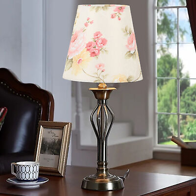 #ad #ad Cloth Lamp Shade Flower Pattern Clip On Bulb Lampshade for Table Lamp Chandelier $21.69