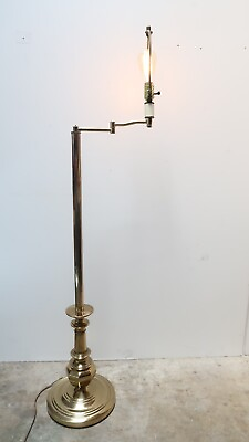 #ad Vintage Brass Swing Arm Floor Lamp 56” Tall $100.00