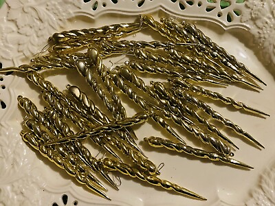 #ad Lot Of 30 Vintage Gold Plastic Icicles $20.00