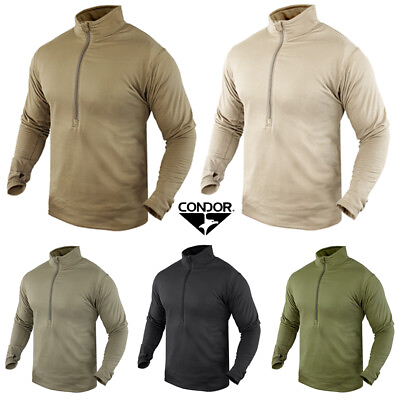 #ad Condor 603 Tactical Base Layer II Zip Thermal Fleece Sweater Shirt Pullover $24.95