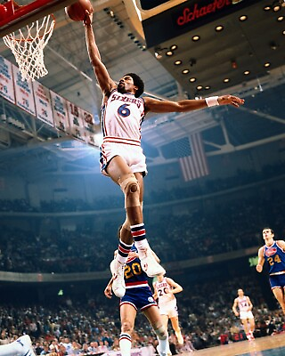 #ad Julius Erving Aerial Dunk Philadelphia 76ers 8x10 NBA Vintage Basketball Photo $11.99
