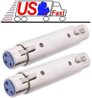 #ad NEW XLR Female F FF 3pin Microphone Mic PA Audio Adapter Coupler Cable Joiner $7.99