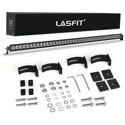 #ad Lasfit LED Spot Flood Combo Beam Light Bar Off road 12 22 32 42 52 inch LED Bulb $22.99