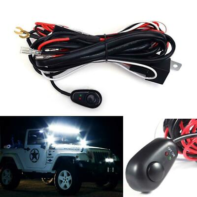 #ad 40A 12V LED Drivingamp;Fog lights Universal Wiring Harness Relay ON OFF Switch $17.39