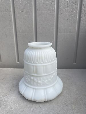 #ad Vintage Milk Glass Pendant Lamp Shade 2 1 4quot; Fitter $29.97