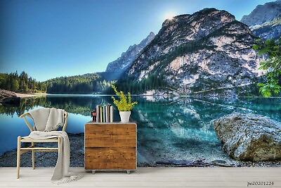#ad 3D Mountain Lake Forest Landscape Wallpaper Wall Murals Removable Wallpaper 254 AU $40.00