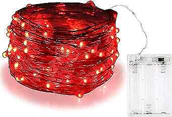 #ad Valentines Day Decoration Red Fairy Lights 10Ft 30LED Lights Battery $12.45
