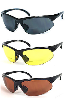 #ad Bifocal Vision Reader Reading Glasses Sunglasses Smoke Yellow or Amber Lens $11.95
