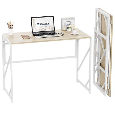 #ad Folding Desk Writing Computer Desk for Home Office No Assembly Study Office ... $135.18