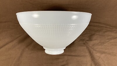 #ad White Corning Milk Glass 10” Lamp Shade Vintage Original Deco Floor Lamp $68.50