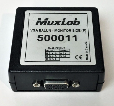 #ad MuxLab 500011 VideoEase VGA Balun Monitor Side F SET OF 3 PCS NEW $5.24